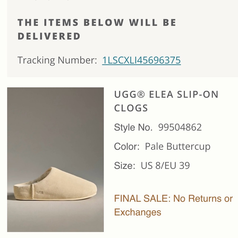 UGG Elea Slip-On Clogs in Soft Cream